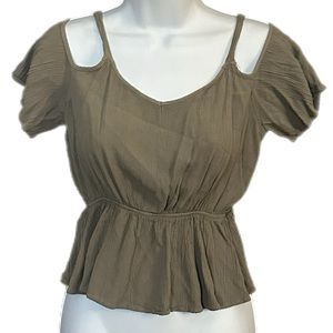 Hippie Rose army green top‎